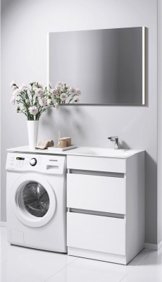 Тумба напольная правая Aqwella Forma 115 с умывальником Forma 115 белый FOR01052 R