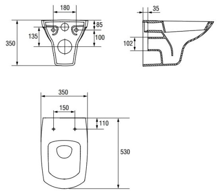 Унитаз подвесной Cersanit Carina new clean on с микролифтом MZ-CARINA-COn-DL
