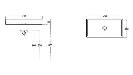 Умывальник Sanovit BALANSE 75