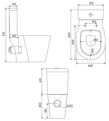 Унитаз напольный Iddis Calipso CAL2DSEi24. Обазец. Распродажа