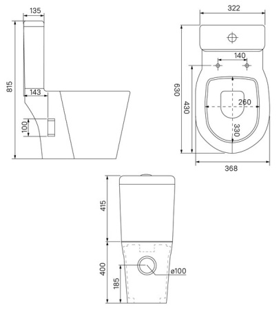 Унитаз напольный Iddis Calipso CAL2DSEi24. Обазец. Распродажа