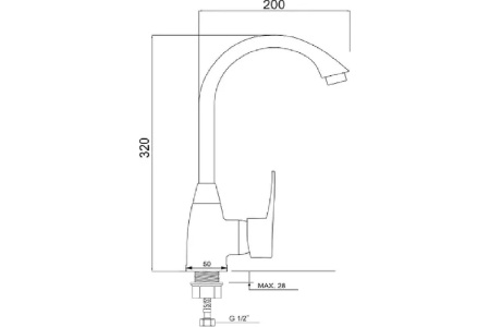 Смеситель для кухни РМС PL5-017F-1