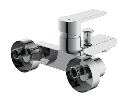 Комплект 2 в 1 смеситель для ванны BRASKO душевая стойка VIBE Cersanit Brasko 64513. Распродажа