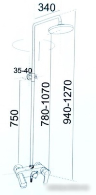 Душевая система Центр Сантехники ДС0001-9