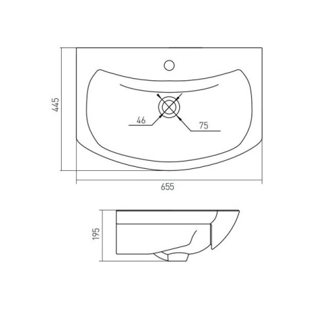 Умывальник Акватон Балтика 65