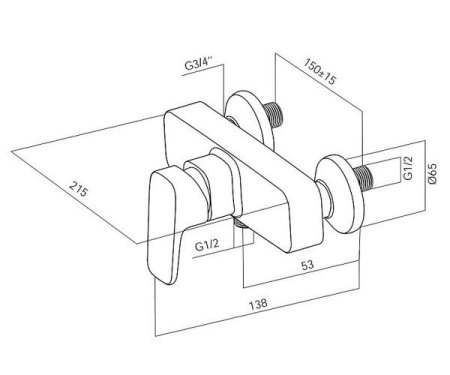 Смеситель для душа AM.PM Spirit F7020000, цвет хром