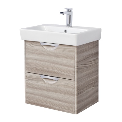 Тумба Акватон Сильва 60 с умывальником Нео 60, дуб фьорд (1A211801SIW60+1WH302186)