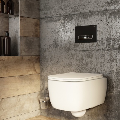 Клавиша смыва универсальная IDDIS, черная UNI71MBi77