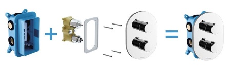 Смеситель термостатический скрытого монтажа для R-box multi Ravak CR 067.00