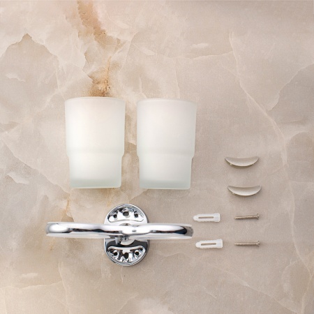 Стеклянный стакан к стене двойной PMC A6021