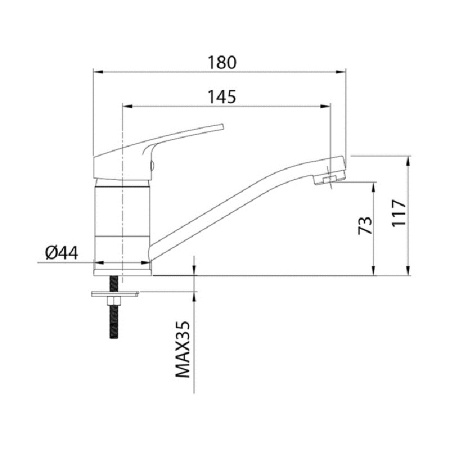 Смеситель для умывальника поворотный Milardo Simp SIMSBR0M01