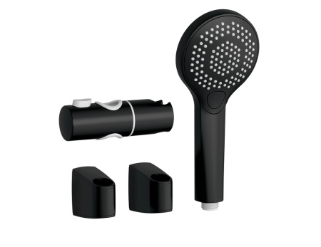 Душевой гарнитур (стойка) 3 режима шланг 200 PVC черный Cersanit Neno 63696