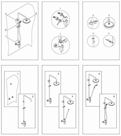 A14401 Душевой комплект со смесителем WasserKRAFT