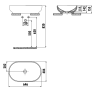 Умывальник Creavit Mina овальный на столешницу MN165-00CB00E-0000
