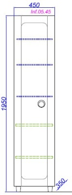 Шкаф-пенал напольный AQWELLA Инфинити П45 Inf.05.45, белый