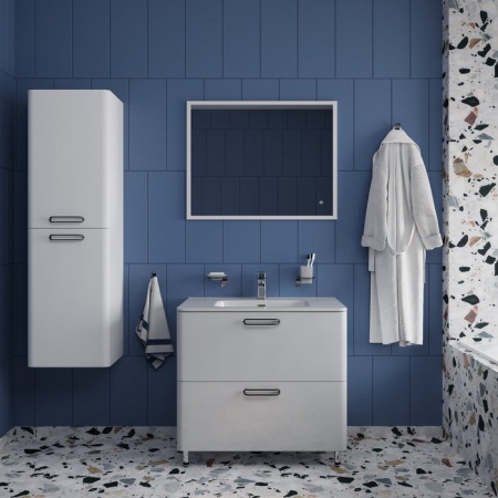 Тумба с умывальником напольная Iddis Brick 80, белая BRI80WFi95K