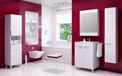 Шкаф-пенал напольный с корзиной AQWELLA Бриг 40 Br.05.04.K/SM, белый