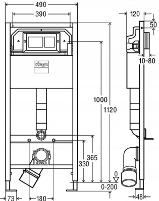 Инсталляция для унитаза Viega Prevista Dry, 792596