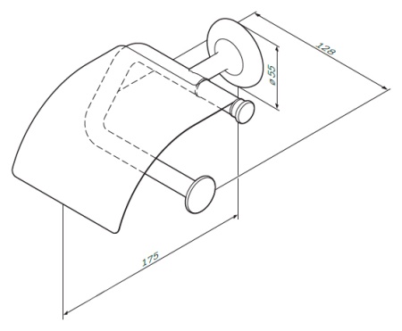 Держатель для туалетной бумаги с крышкой AM.PM Like A80341500