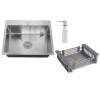 Кухонная мойка PMC + корзина раздвижная + дозатор врезной MR-5050