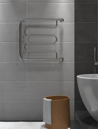 Полотенцесушитель Indigo Фокстрот Standart б/п (н.р.1") 50/50 (с держателем, Полиров.) FSW50-50