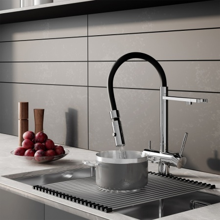 Смеситель для кухни с фильтром и гибким изливом Iddis Ace, хром ACESBFFi05.Распродажа Образец