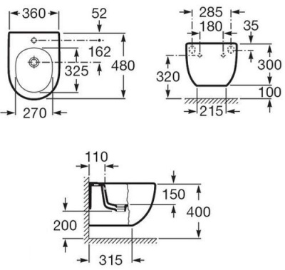 Унитаз подвесной Roca N-Meridian Compact с сиденьем микролифт