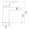 Смеситель для биде Gross Aqua Space 8515288C Смеситель для биде Gross Aqua Space 8515288C