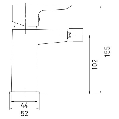 Смеситель для биде Gross Aqua Space 8515288C Смеситель для биде Gross Aqua Space 8515288C