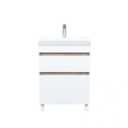 Тумба с умывальником 60 см напольная с ящиками Iddis Zodiac, белый ZOD6ABFi95K