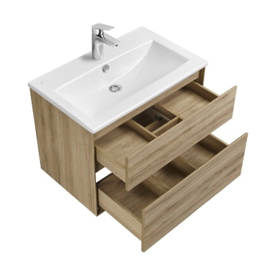 Тумба Акватон Либерти 75 с умывальником Элина 75, дуб эльвезия 1A2795V0LYC70