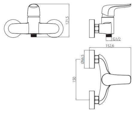 Смеситель для душа RedBlu 422000000 Palace Evo
