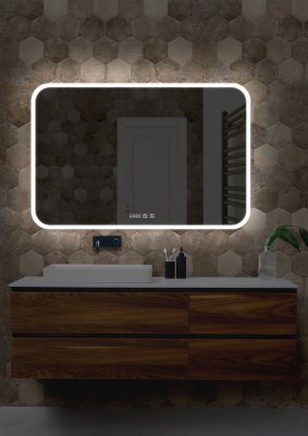 Зеркало Silver Mirrors Стив 1200х800 - 3 LED-00002321. Акция
