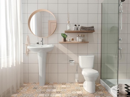 Унитаз напольный Santek "БРИЗ", белый 1WH202569