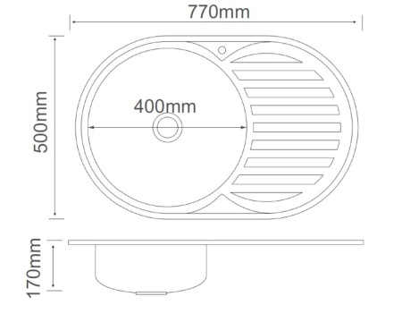 Кухонная мойка PMC MG8-7750OVL