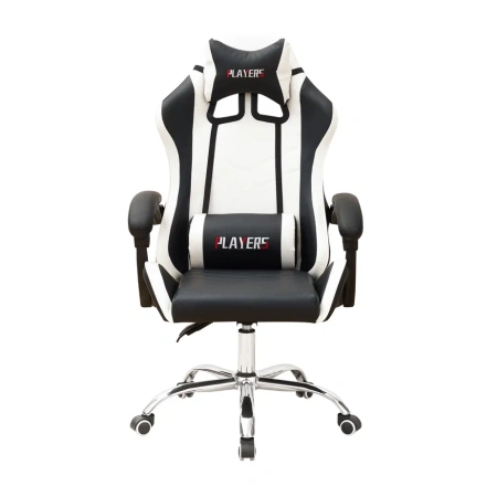 Кресло Presto Геймер черно-белый BMG-01