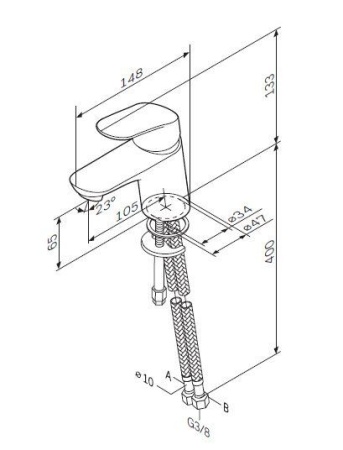 Смеситель для умывальника AM.PM Like F8002100 хром
