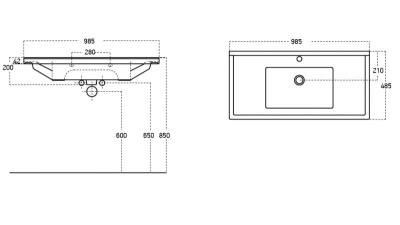 Умывальник Sanovit EXCLUSIVE 100