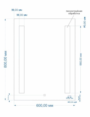 Зеркало с подсветкой Cersanit LED 020 base 80*60 KN-LU-LED020*80-b-Os. Акция