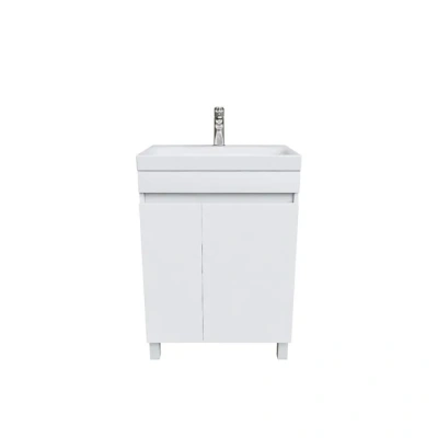 Тумба с умывальником 60 см напольная с дверцами IDDIS Zodiac, белая ZOD6CDFi95K