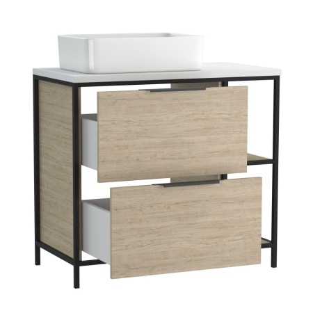 Тумба под умывальник напольная Cersanit BOSQUET 80 А63012, дуб