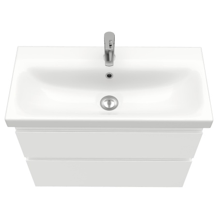 Тумба подвесная Laparet Optimum Slim 80 под умывальник Moduo Slim 80, белый глянец, LO-WCAB-80SL-01