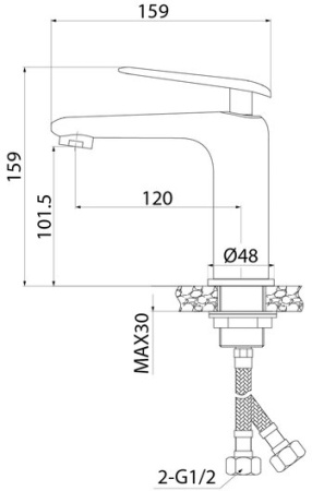 Смеситель для умывальника Iddis Dash DASSB00i01. Акция. Распродажа Образец