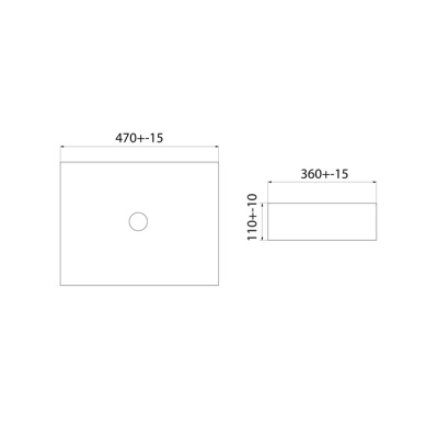 Умывальник накладной Iddis Slide 47 SLIWS02i27, белый