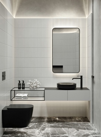 Зеркало Silver Mirrors Incanto 600х1000 (черный декор, бесконтактный сенсор, гор./верт.)