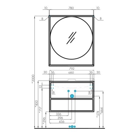 Тумба под умывальник Акватон Лофт Фабрик 80, дуб кантри 1A242401LTDY0