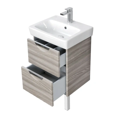 Тумба Акватон Сильва 50 c умывальником Нео 50, дуб фьорд (1A211701SIW60+1WH302184)