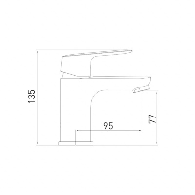 Смеситель для умывальника монолитный Gross Aqua Flat 6225520C
