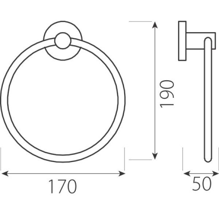 Держатель для полотенца круглый Ferro Grace AC11. Акция
