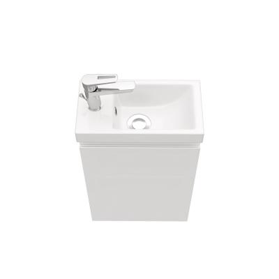 Тумба подвесная Laparet Optimum 40 с умывальником Cersanit Como 40 белый глянец LO-WCAB-40-01L+S-UM-COM40/1-w